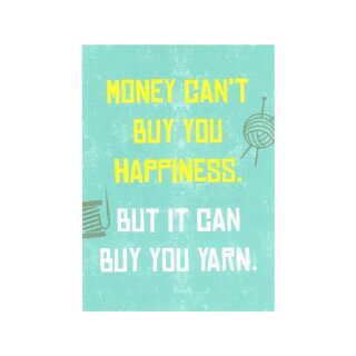 Postkarte - Money can`t buy you happiness