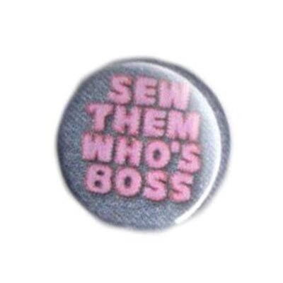 Button - sew them who`s the boss