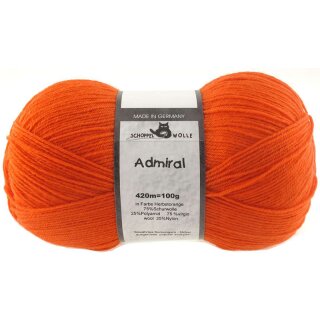 Admiral uni 1566 0891 Herbstorange von Schoppel Wolle