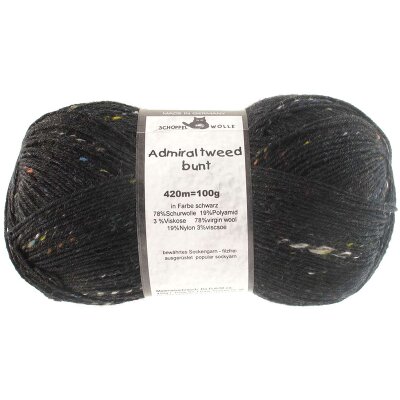 Admiral tweed bunt 254 880 Schwarz von Schoppel Wolle