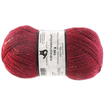 *Admiral tweed bunt 254 2273 Bordeaux von Schoppel Wolle