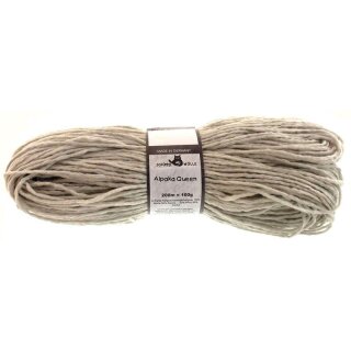 Alpaka Queen (natural colours) 1431 9220m Hellgrau Melange von Schoppel Wolle