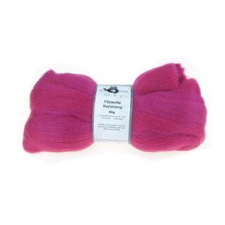 Filzwolle Kammzug Blasslila-Fuchsia 1021 2681 von Schoppel Wolle