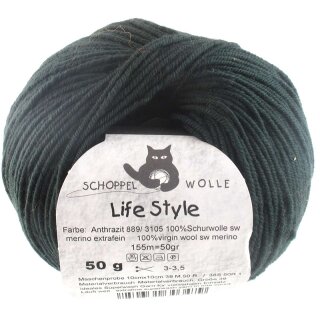 Life Style Anthrazit 490 9303 von Schoppel Wolle