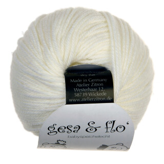 Gesa & Flo speichelechte Babywolle Wolle von Atelier Zitron marine 12