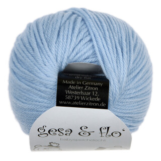 Gesa & Flo speichelechte Babywolle Wolle von Atelier Zitron marine 12