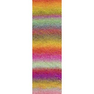 *MILLE COLORI SOCKS & LACE LUXE BUNT PINK/MINT/GELB von Lang Yarns