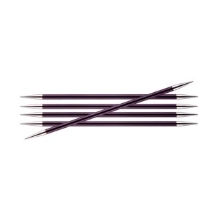 Zing Double Pointed Needles 20cm 6.00mm (US 10) Purple Velvet