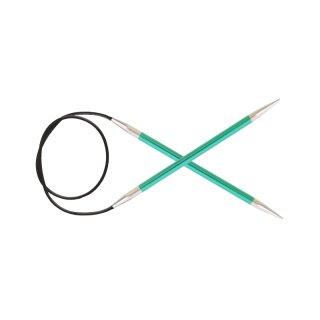 Zing Fixed circular needles 100cm (40") 3.25mm (US 3) Emerald