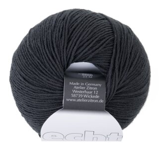 Echt Baumwolle 04 schwarz von Atelier Zitron, zitron wolle, Wolle Zitron