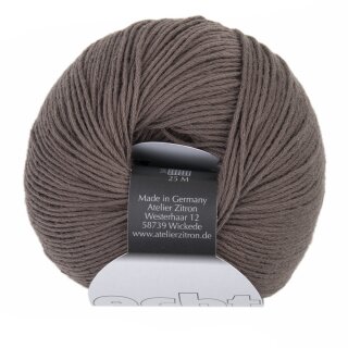 Echt Baumwolle 24 dunkelbraun von Atelier Zitron, zitron wolle, Wolle Zitron