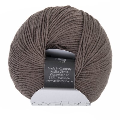 Echt Baumwolle 24 dunkelbraun von Atelier Zitron, zitron wolle, Wolle Zitron