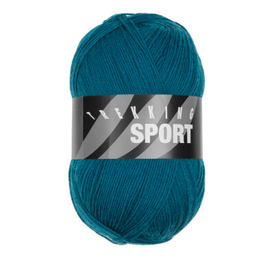 Trekking Sport Sockenwolle uni 4-fädig 1406 grönlandblau von Atelier Zitron