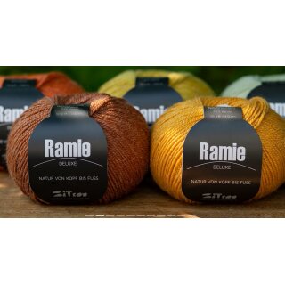 Ramie DELUXE Wolle von Atelier Zitron 411 smaragdgrün