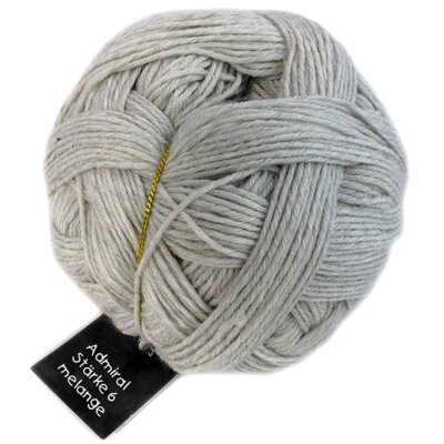 Admiral Stärke 6 Melange 1377Top 9220m Hellgrau Melange von Schoppel Wolle