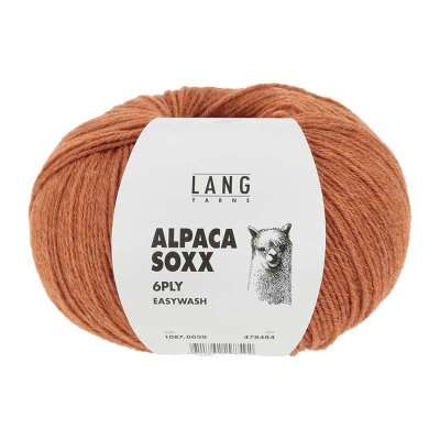 ALPACA SOXX 6-FACH/6-PLY Wolle von Lang Yarns  HELLBRAUN MÉLANGE 0096