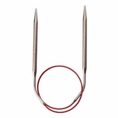 Rundstricknadel KNIT RED Edelstahl (Länge: 23 cm - Stärke: 3,25 mm)