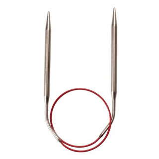 Rundstricknadel KNIT RED Edelstahl (Länge: 40 cm - Stärke: 4,00 mm)