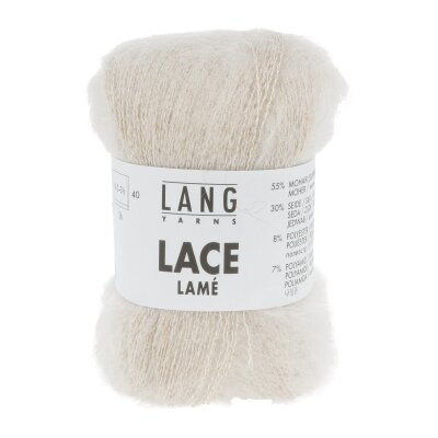 LACE LAME Wolle von Lang Yarns WEISS 0001