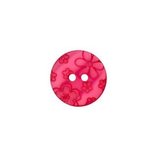 Union Knopf Polyesterknopf - Blümchen rosa (52)