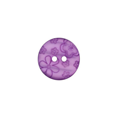 Union Knopf Polyesterknopf - Blümchen violett (60)