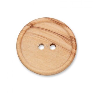 Knopf echt Holz, 2-loch, natur 15mm