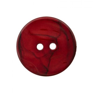 Knopf Polyester gefärbt, 2-loch, 23mm Rot Bordeaux 51