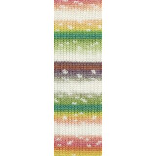 MYSTERY Wolle von Lang Yarns - WHITE/RAINBOW 0006