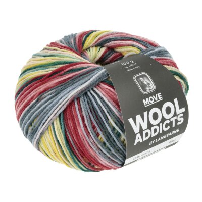 MOVE - ANTHRACITE/RED/GREEN/YELLOW von Lang Yarns