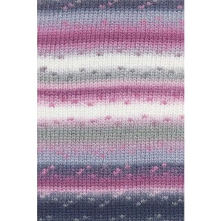 CASHMERE LIGHT COLOR - Wolle von LangYarns PINK/GRAU/SCHWARZ 0004