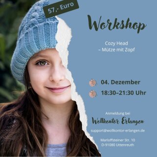 Cozy Head - Mütze mit Zopf - ein Design von Joji Locatelli