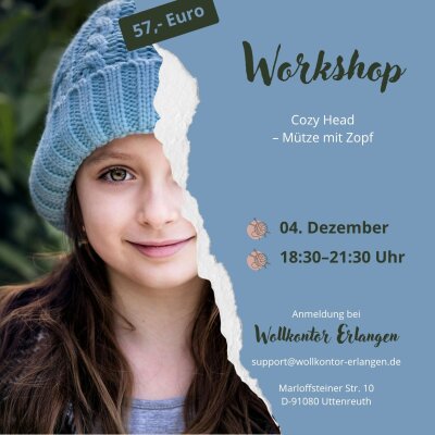 Cozy Head - Mütze mit Zopf - ein Design von Joji Locatelli