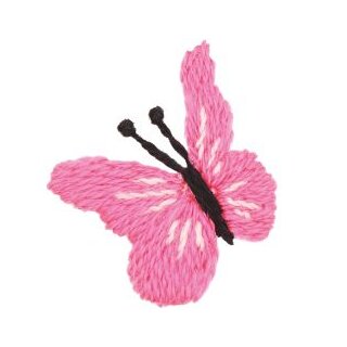 Schmetterlinge, bunt, Stick & Stitch Packung, wasserlöslich, Stickvorlage von Rico