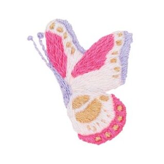 Schmetterlinge, bunt, Stick & Stitch Packung, wasserlöslich, Stickvorlage von Rico