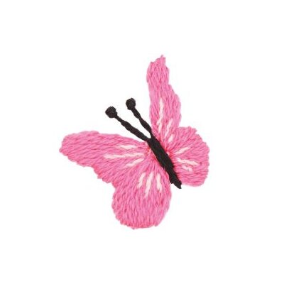 Schmetterlinge, bunt, Stick & Stitch Packung, wasserlöslich, Stickvorlage von Rico