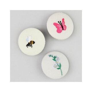 Blümchen, bunt, Stick & Stitch, wasserlöslich, Stickvorlage von Rico