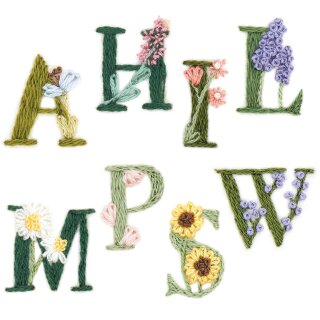 Stickvorlage - Blumenalphabet von Rico