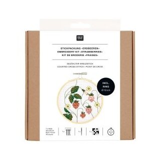 Bild Erdbeeren 10cm Durchmesser, Stickpackung...