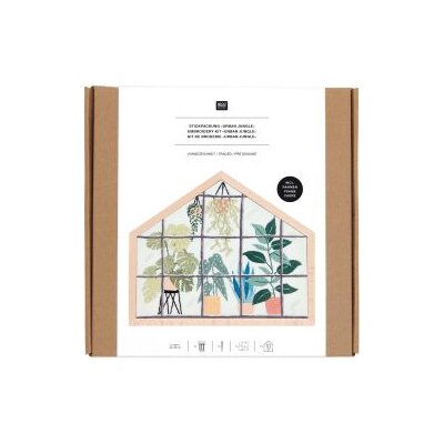 Bild Urban Jungle, klein, Stickpackung incl. Rahmen von Rico