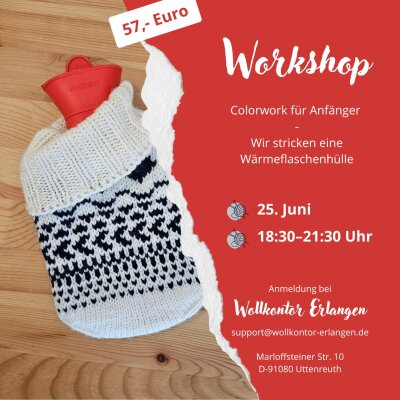 Colorwork für Anfänger - Wir stricken eine Wärmflaschenhülle