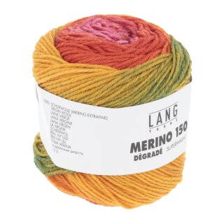 MERINO 150 DÉGRADÉ ROT/GRÜN/ORANGE 40.0007