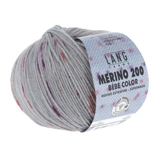 MERINO 200 BEBE COLOR GRAU/ROT 155.0361
