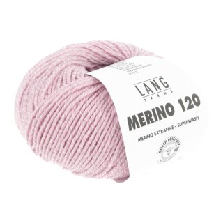 MERINO 120 FLAMMINGO/WEISS MOULINÉ 0151