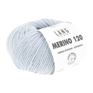 MERINO 120 EISBLAU/WEISS MOULINÉ 0152