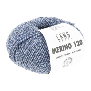 MERINO 120 MARINE/WEISS MOULINÉ 0153