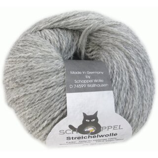 Streichelwolle Hellgrau Melange 1090 9220m