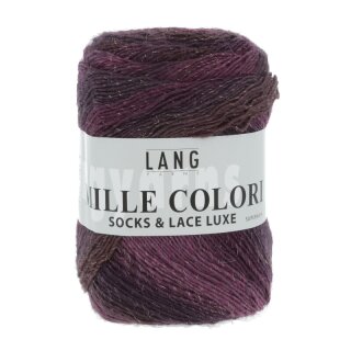 MILLE COLORI SOCKS & LACE LUXE AUBERGINE-GOLD 859.0080