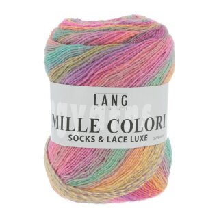 MILLE COLORI SOCKS & LACE LUXE BUNT PINK/MINT/GELB 859.0053