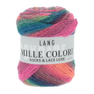 MILLE COLORI SOCKS & LACE LUXE -BUNT PINK/BLAU 859.0050