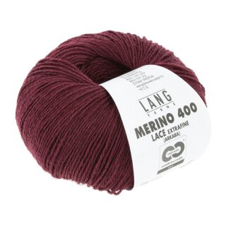 MERINO 400 LACE bordeaux mélange 796.0064